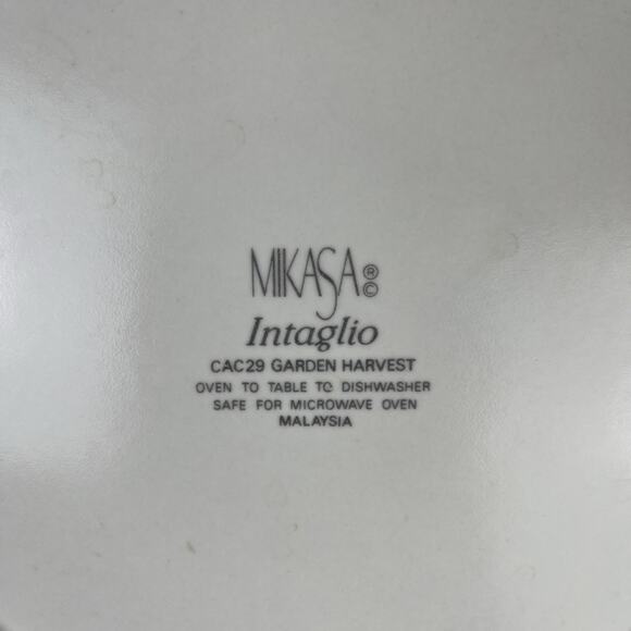Mikasa Intaglio GARDEN HARVEST CAC29 Round Platter Cake Plate 12.75” EXCELLENT - Picture 4 of 4